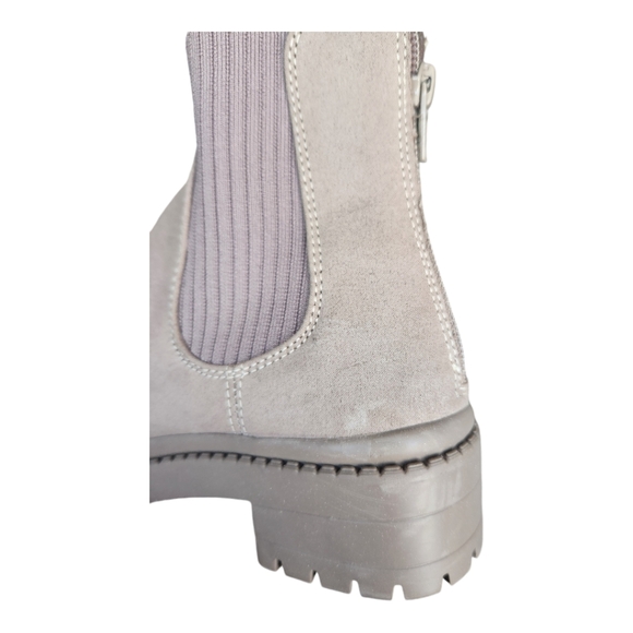 Steve Madden Kids Hazzel Pullon Zip Chelsea Boots size 3 Taupe - Picture 12 of 13